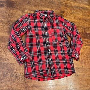 Busy bee Smocks red black plaid button down size 6